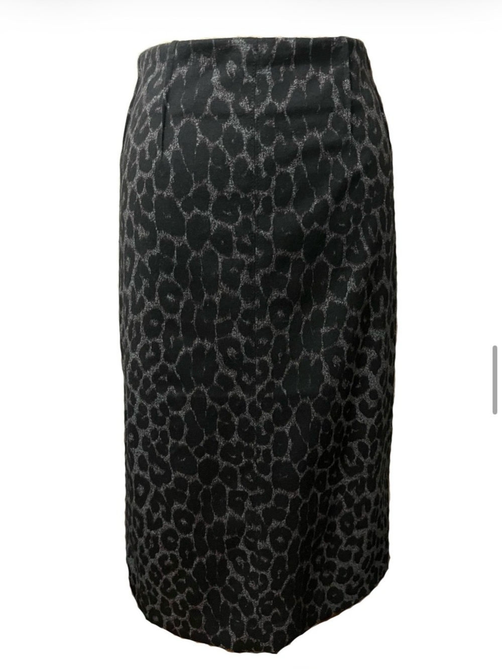 Zac & Rachel Black Leopard Jacquard Pencil Skirt